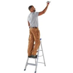 Werner 5 Tread Master Trade Stepladder - BS 2037 EN131 Professional -Insulation Materials Shop 7140618 ai plasteringmale