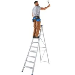 Werner 10 Tread Master Trade Stepladder - BS 2037 EN131 Professional -Insulation Materials Shop 7141018 ai hammermale