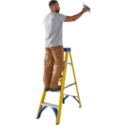 Werner 5 Tread Trade Fibreglass Step Ladder - BS 2037 EN131 Professional 12 Werner 5 Tread Trade Fibreglass Step Ladder - BS 2037 EN131 Professional -Insulation Materials Shop 7160518 ai plasteringmale