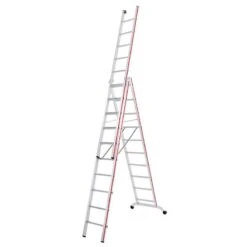 Hymer Red Line Industrial 3 Section Combination Ladder -Insulation Materials Shop hymer red line industrial 3 section combination ladder 3.02m 7.22m