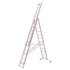 Hymer Red Line Industrial 3 Section Combination Ladder -Insulation Materials Shop hymer red line industrial 3 section combination ladder 3.63m 8.66m
