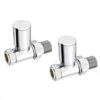 Inta Modern Straight Chrome Radiator Valve -Insulation Materials Shop inta modern straight chrome radiator valve p25231 16710 image