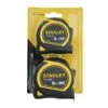 Stanley Tylon Twin Pack Of Pocket Tapes - 5m (16ft) & 8m (26ft) -Insulation Materials Shop stanley tylon twin pack of pocket tapes primary pack