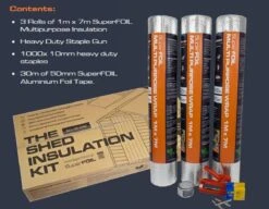 SuperFOIL Shed Insulation Kit - 21sqm -Insulation Materials Shop superfoil shed insulation kit 21sqm contents