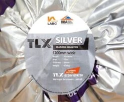 TLX Silver Thinsulex Multifoil Roofing Insulation Vapour Barrier - 1.2m X 10m Roll -Insulation Materials Shop tlx silver multifoil insulation productshot