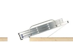 Werner BS EN 14975 3 Section Aluminium Loft Ladder With Handrail -Insulation Materials Shop werner 3 section loft ladder with handrail bs en 14975 78849