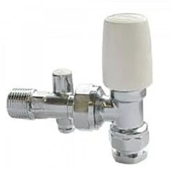 Pegler Yorkshire Belmont Chrome Lockshield Valve Angled Pattern For Copper & Iron - 15mm X 1/2 Inch