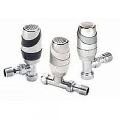 Pegler Yorkshire Decorative Straight Thermostatic Radiator Valve And Lockshield Pack